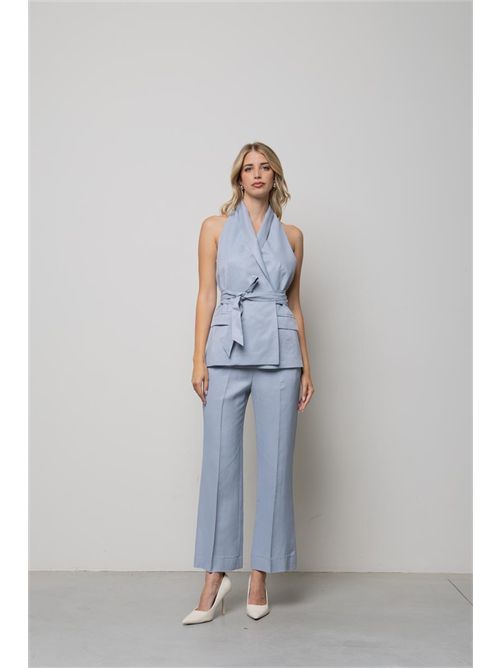 Pantaloni a trombetta in misto lino KAOS | SP1CO023/0080